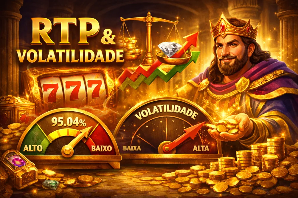 Midas Fortune com indicadores de RTP e volatilidade, gráficos, moedas douradas e análise do comportamento do slot no Brasil